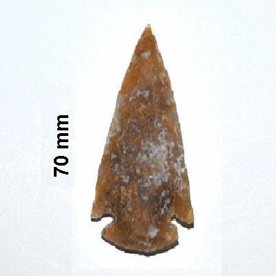 Lot 6 pointes de flèches préhistoriques taillées 30 x 20 mm